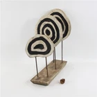 Wood For CF19087 Eco Friendly Wood Display Crafts Wood Stand Handicrafts For Living Room Decorative Products