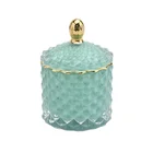 Candle Glass Glass Candle Jar With Candle Luxury Candle Vessel Votives Glass Candle Jars With Lid Supplier