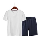 Best Price Superior Quality White Sports 2 Piece Mens Shorts Set Summer