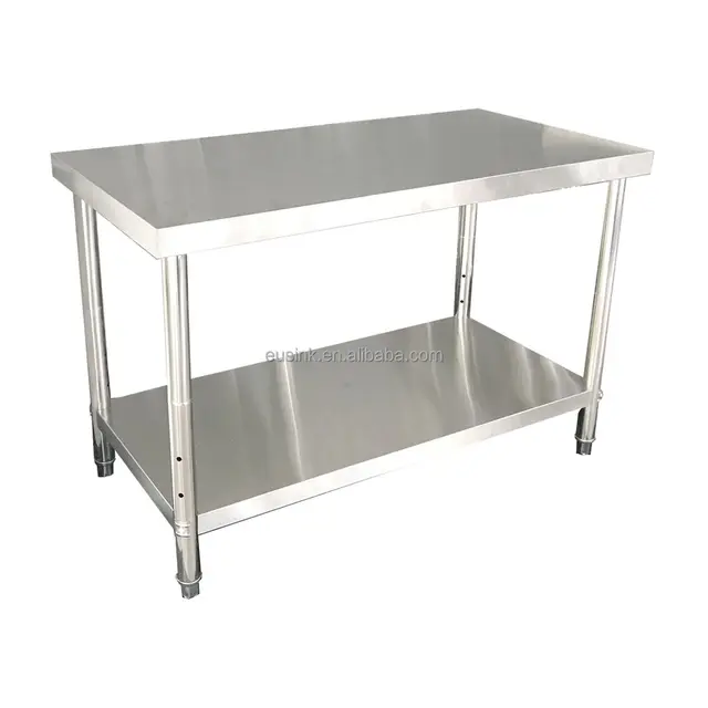 Eusink 304 Factory Wholesale Price  Commercial Kitchen Restaurant Portable Stainless Steel Work Table
