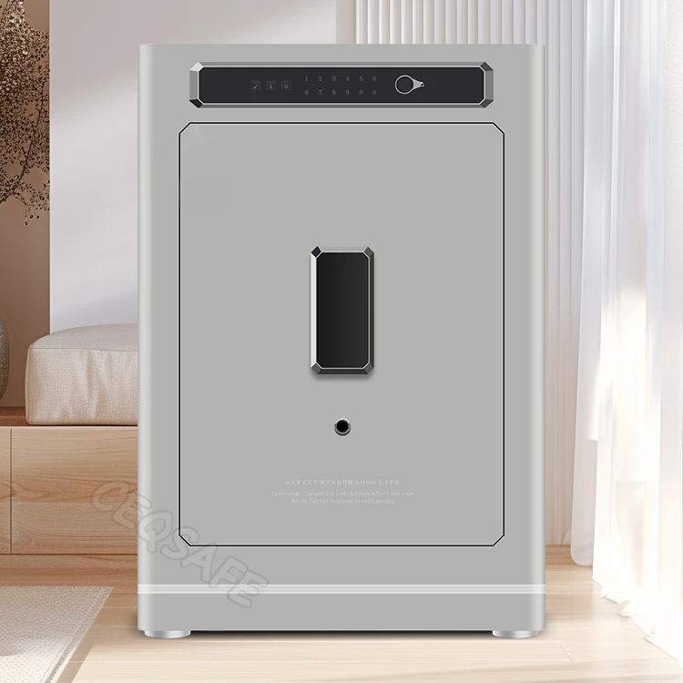 CEQSAFE Anti-Theft All-Steel Home Safe TUYA APP WIFI Intelligent Alarm Button Fingerprint Fireproof Password Safe Box factory