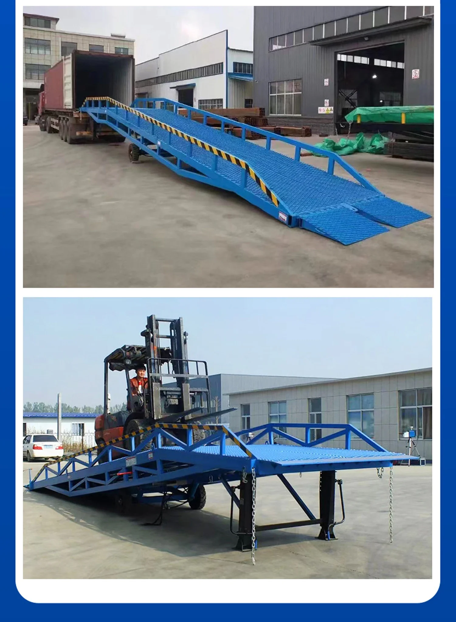 Hydraulic Dock Leveler Loading Ramp Bridge Mobile Boarding Loading Ton