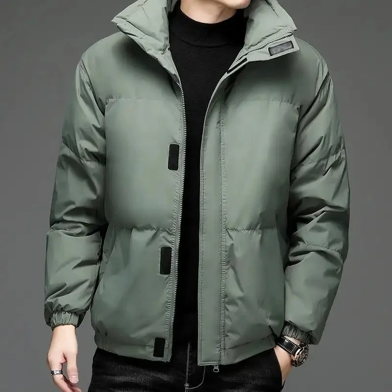 High quality waterproof men's duck down jacket Thick warm hooded black winter down jacket plus size men's down jacket