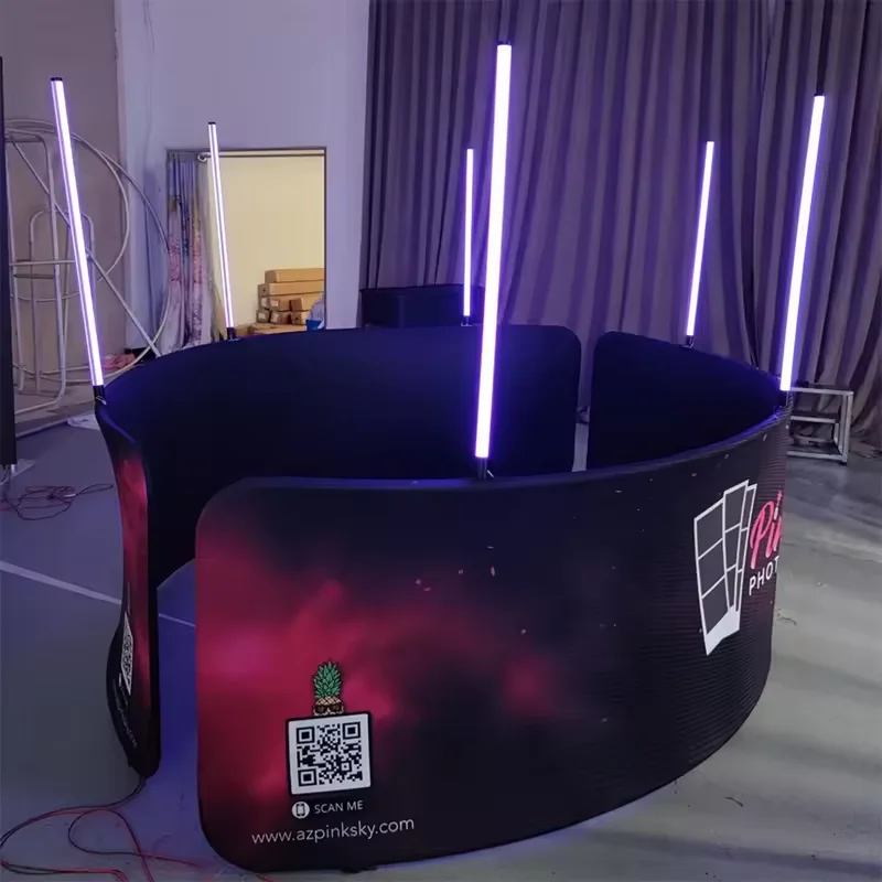 Photo Booth Enclosure Backdrop With LED Light Activity Party Exhibition Other Trade Show Equipment H8220c7c21b8240d2907c4e6ba5f7f820z