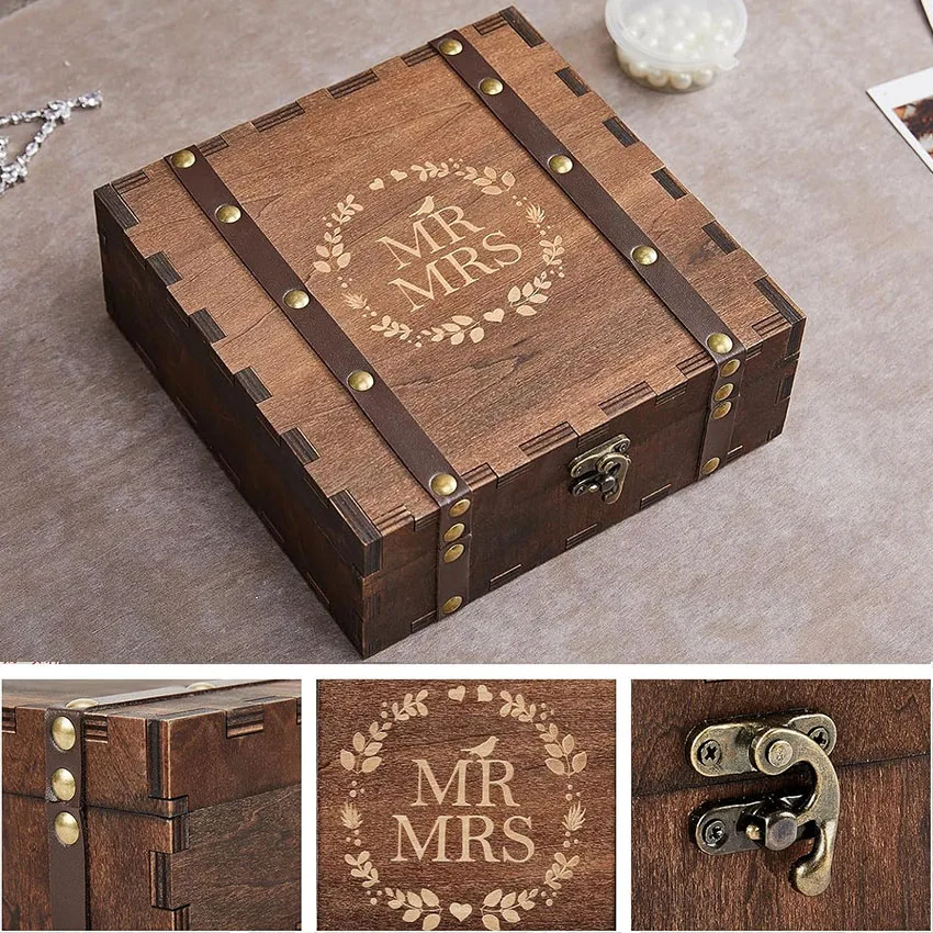 Custom Logo Small Wooden Gift Packaging Box Wooden Tea Packaging Box