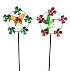 Wind Attractive Price New Type Outside Holiday Garden Wind Spinners Stake