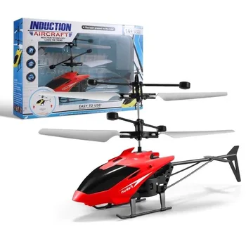 Remote control plane Induction suspension two-way helicopter is crash resistant, play resistant and rechargeable with light
