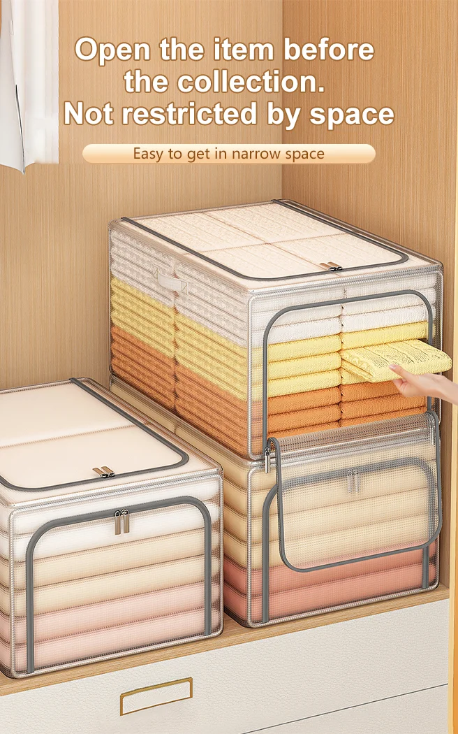 Foldable PVC Clothing Organizer with 20-35L Capacity Over 10kg Load Durable & Waterproof for Modern Home Storage Box factory