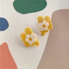 Shape Earring Acrylic Flower Asymmetric Color Matching Geometric Shape Flower Earring Jewelry For Women 2020