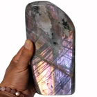 Purple Labradorite Highly Polished Natural Pink Purple Flash Labradorite Freeform Carving