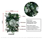Factory Supply Customized 2.4X2.4m Partied Rose Silk Backdrops Artificial Flower Wall For Wedding Decorations