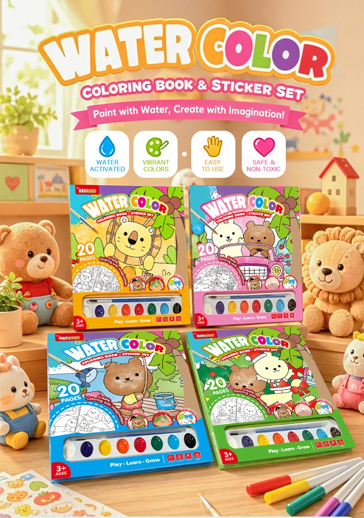 product keybaby custom 2026 book printing service educational toys funny sticker water coloring books for toddler-5
