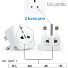 Adapter Travel Plug Adapter Safety Proctor 2 To 1 Universal USA EUROPE Australia Swissto UK BS Malaysia Singapore Plug Travel Adapter