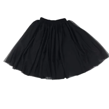 LZ 2021high quality elastic waist baby girl tulle skirt black tutu miniskirt dance skirt toddler girl party skirt