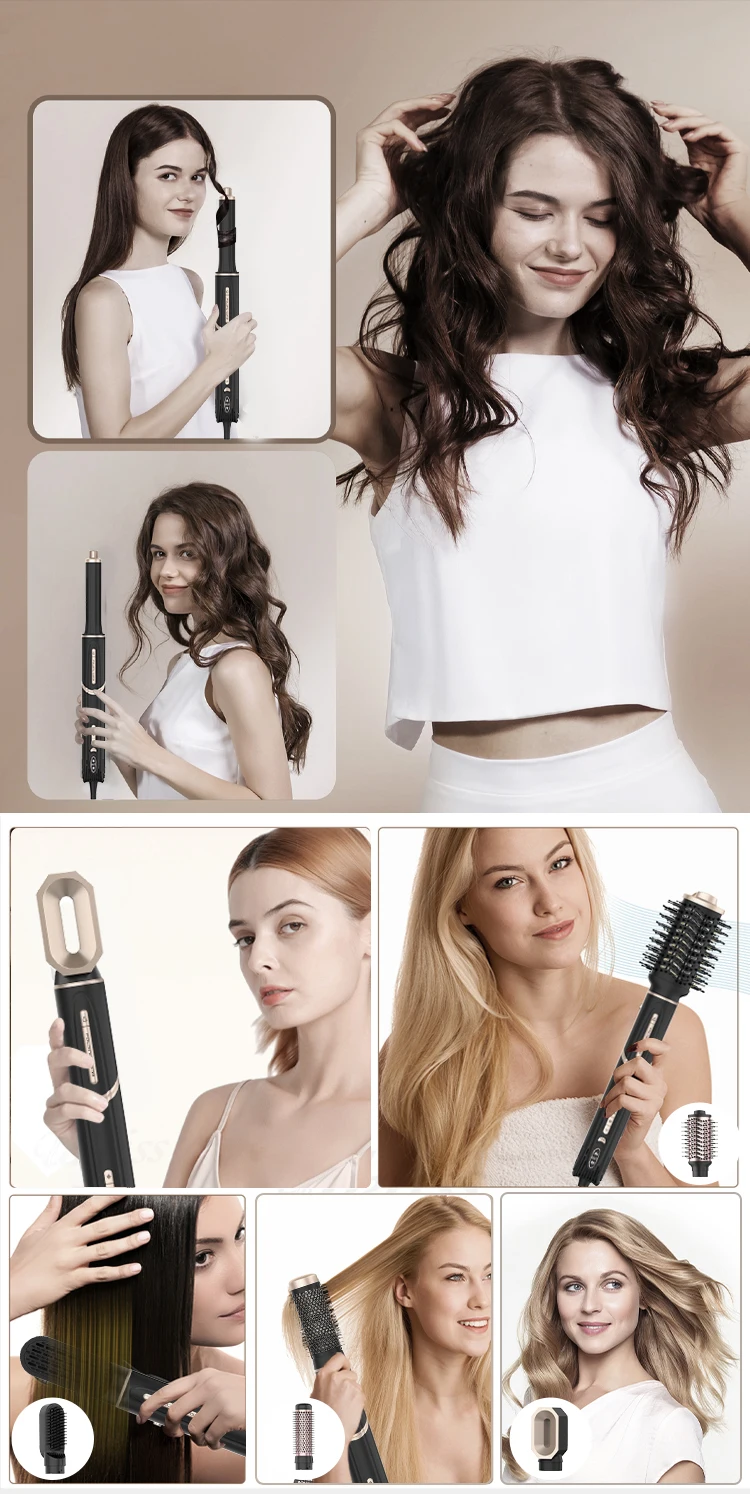 Wholesale 7in 1 Hair Dryer Set Thermal Blowout Hair Dryer with Interchangeable Head for Hair Salon One Step Hot air Brush details