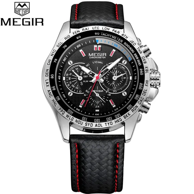 Megir 1010 Watches Men Top Brand Luxury Leather Strap Drop Shipping Male  Men's Watch Sports Quartz Watches - Buy Megir 1010 Watches Men,Top Brand  Luxury Leather Strap Male Men's Watch,Sports Quartz Watches