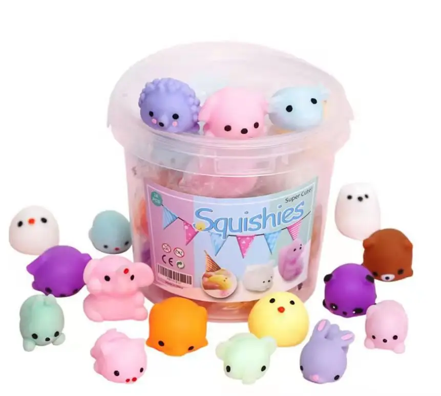 Favors Small Mini Squeeze Toy Cute Animal Fidget Squishy Made of Soft TPR for Stress Relief