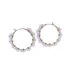 Earrings Small Gilded Natural Freshwater Pearl Earrings Handmade Small Pearl Cluster Setting