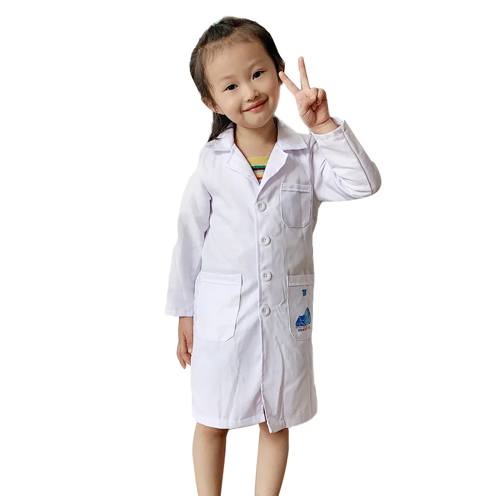 WHITE LAB COAT DOCTORs SCIENTIST DR BOYS GIRLS COAT CHILDREN KIDS UNIFORM 