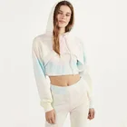 Sweatshirt Top Custom Casual Spring Summer Wear Pullover Cotton Tie Dye Sweatshirt Women's Hoodies Crop Top