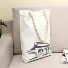 Mingyu Wholesale Custom Logo Tote Bag Blank Canvas With Custom Printed Logo