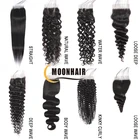 OEM Custom Logo Virgin Human Hair Swiss Lace Transparent Lace Frontal Closures 360 13x6 4x4 5x5 Hd Lace Closure