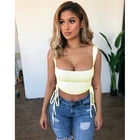 2021 Custom Logo Women's Sexy Solid Strappy Tanks Vest Crop Top Breathable Corset Sleeveless Women's Tank Tops Camisole