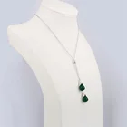 Manufacturer Jewelry Manufacturer Supplier Classic Green Cat Eye 925 Sterling Silver Necklace Jewelry