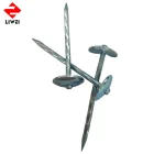 Galvanized Umbrella Head Roofing Nails With Washer Twisted Corrugated Roofing Nails 90mm