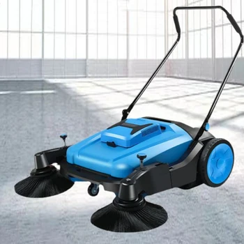 Walk-Behind Floor Sweeper Hand Push Manual Cleaning machine for Home Farm Construction Restaurant Use Made Durable Plastic