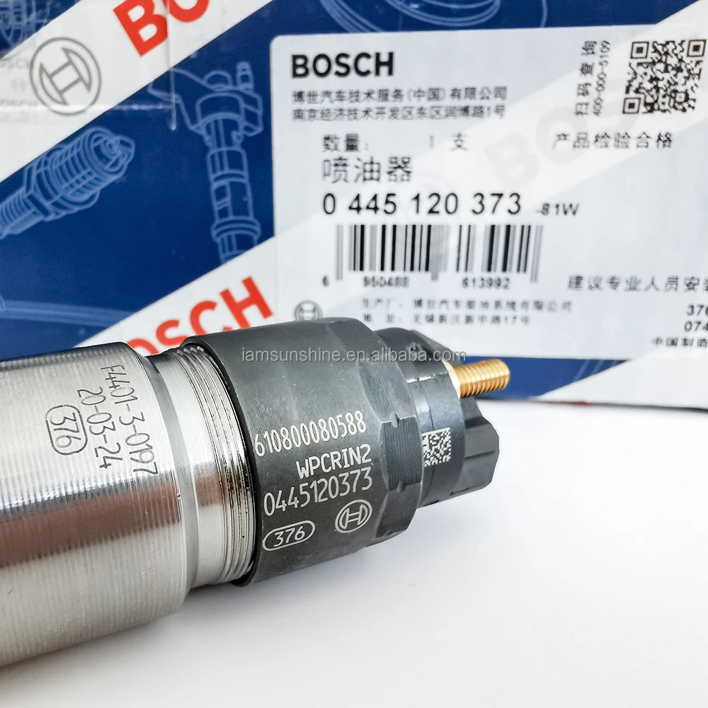 Genuine common rail injector 0445120373,610800080588 fuel injector for wei-chai