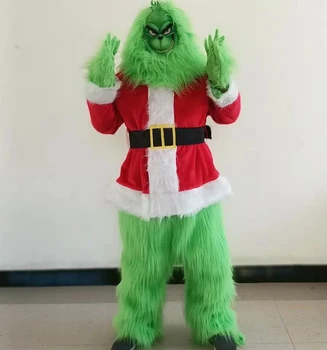 2028 Hot sale cartoon mascot Green furry monster and Panda mascot costume cartoon character