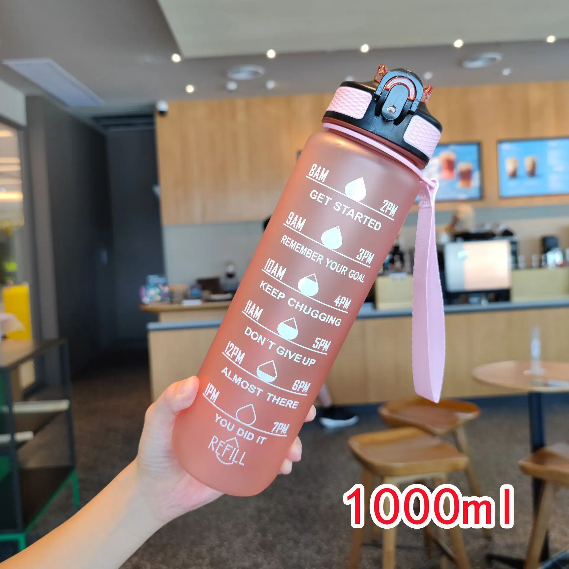 3 in 1 Wholesale Custom Logo 32oz Plastic Water Bottle With Straw Sport Water Bottles BPA free Plastic cup with straw and lid