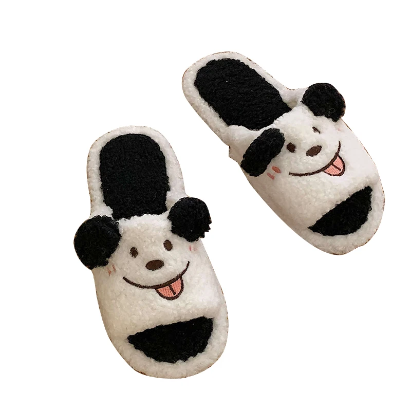 Fashionable Winter Indoor Slippers For Women And Men Warm Fluffy Foam And Plush Material Anti-slippery Flexible For Christmas