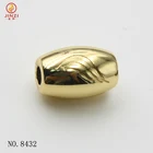 Oval Metal Alloy Bead Logo Carved Metal Decorative Bead Accessories Fittings