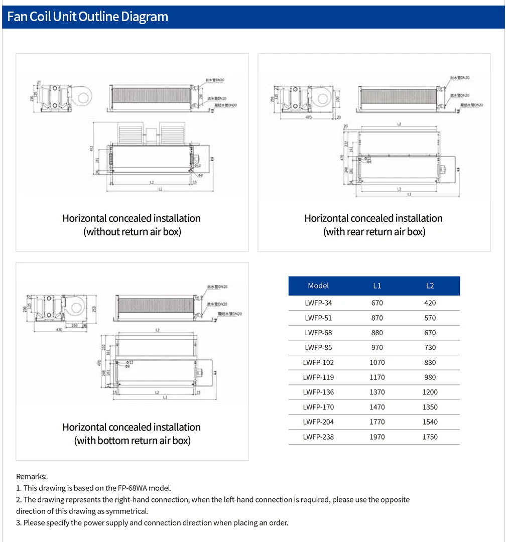 Fan Coil Units, 3speed, Brushless, 2pipe/4pipe - detail 14