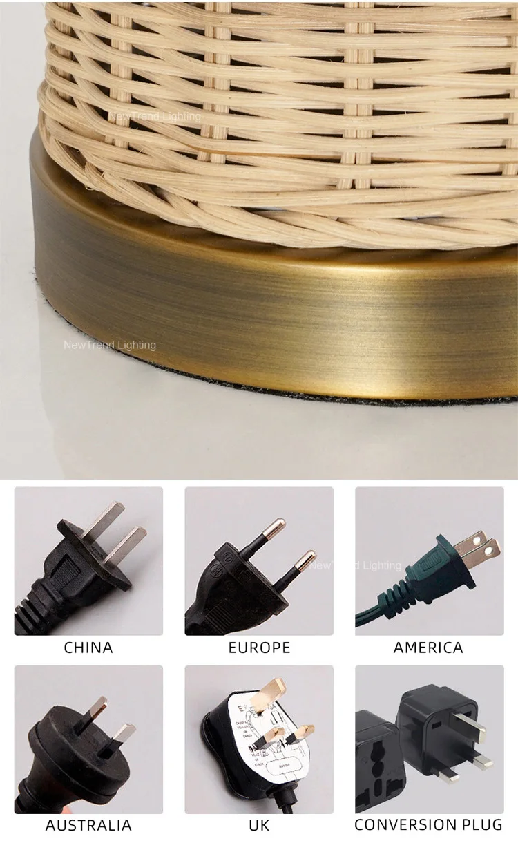 tr0028 nature style indoor decoration restaurant hotel room bedroom led rattan weaving table lamp-3