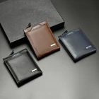 Leather Wallet Leather Wallet Minimalist Multi Card Short 2 Folding Slim Wallet Money Purse For Men