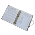 Spiral A4 Notebook Printing Free Sample Custom Gold Spiral 2021-2022 A4 A5 Weekly Daily Planner Notebook Printing