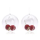 Ornament Christmas Clear Plastic Filled Xmas Ornament Craft DIY Christmas Plastic Ball
