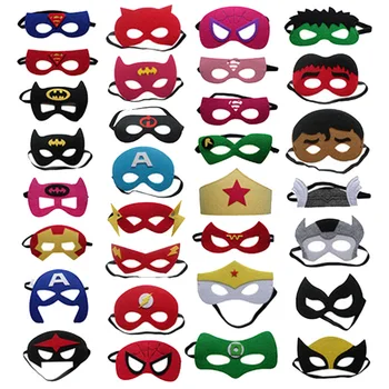 Kid Party Supplies Party Favors Masks Masquerade Cosplay Masks Birthday Gifts Halloween Cosplay Super Hero Felt Mask