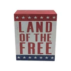 Decor Table Decoration Decor Home Decor Table Block With Silk Pint Words For American Nation Day