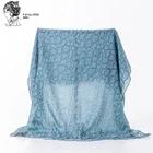 Scarf In Women's New Chiffon Embossed Scarf In Two-tone Stone Pattern With Diamond Chain Muslim Hijab 2021