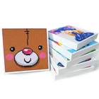 Toy Mini Children's Educational Drawing Toy DIY Cartoon Animal Full Diamond Hand Painted Bag Mini White Frame