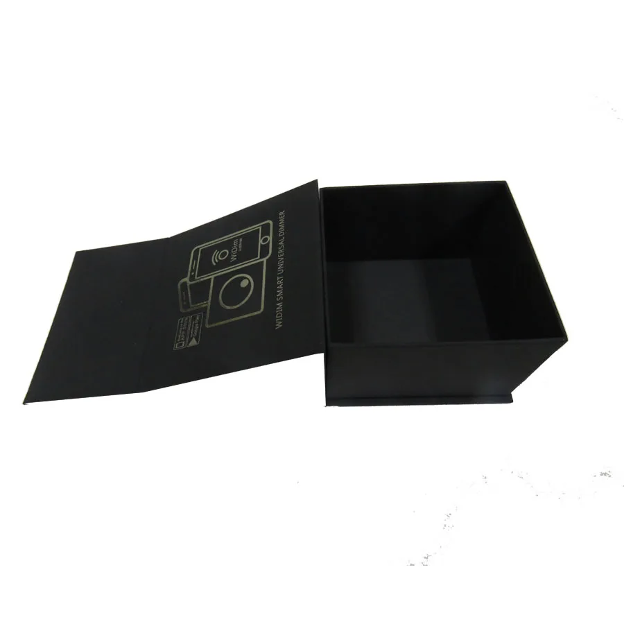 gift packaging rigid box for electronic black soft touch