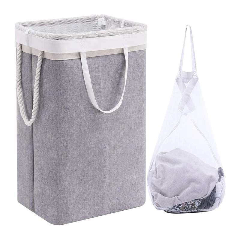 Folding Laundry Basket with Lid Dirty Clothes Organizer Dirty Laundry Basket Hamper with Removable Bag