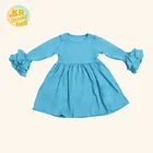 Dress Long Kids Dresses New Arrival 100% Cotton Toddler Dress Cotton Long Sleeve Kids Dresses
