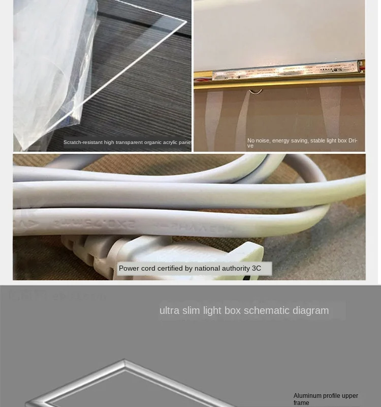 product high quality custom supermarket advertising poster display led ultra thin light box sign149-7