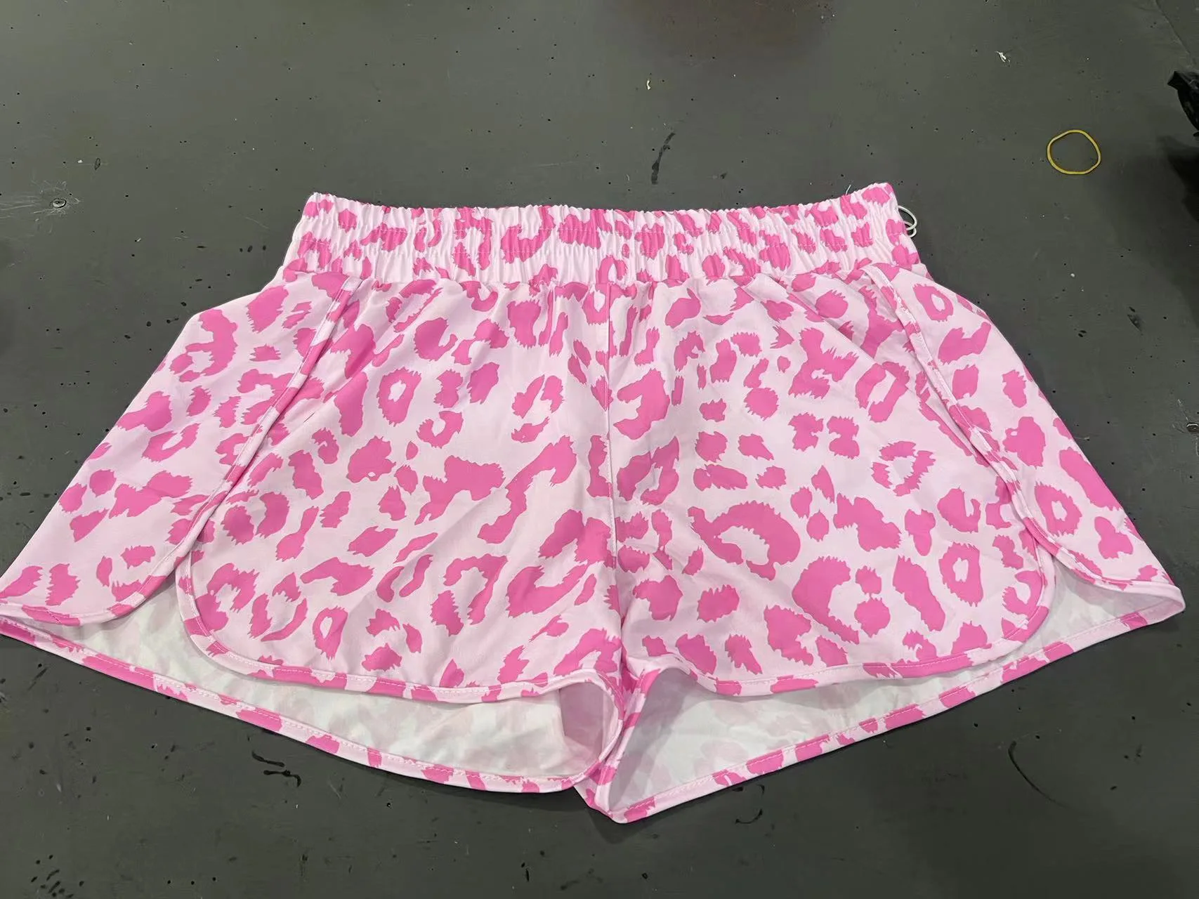 New Summer Casual Hot Sale Women's Pink Leopard Checked Shorts