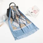Scarf Scarf Chinese Style Tassel Multicolor Oem Spring Double Happiness Embroidered Long Scarf